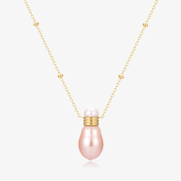 Stainless steel Christmas ornament design pearl necklace - Picture 2 of 6